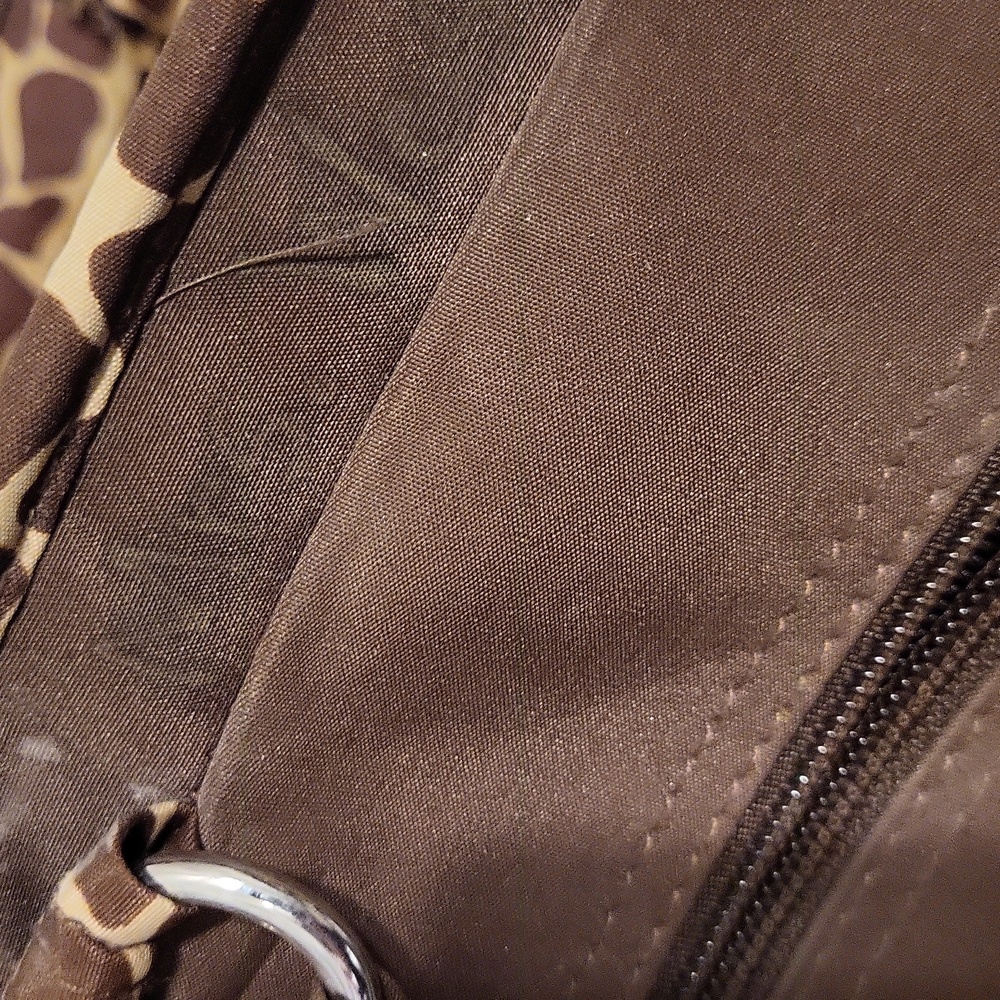 Brown Giraffe Print Craft Organizing Bag - Picture 11 of 13